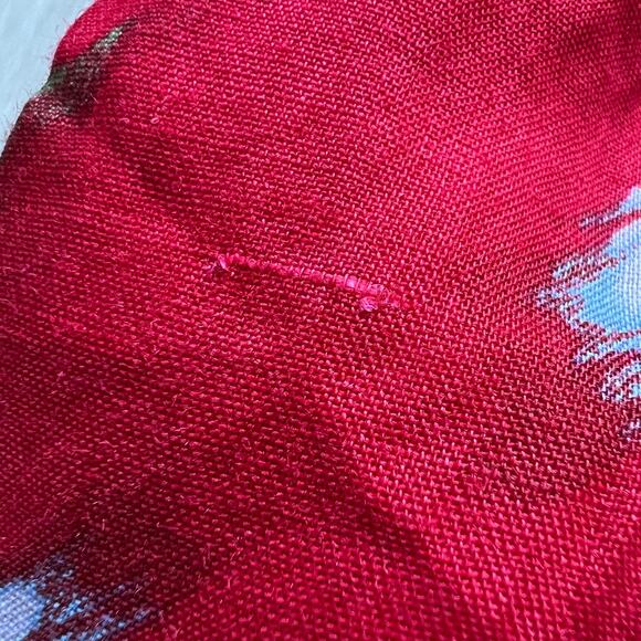 J Crew Palermo Dress In Ramie Dress XXS Floral Red - Picture 14 of 15